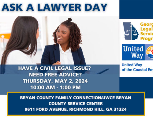 UNITED WAY OF THE COASTAL EMPIRE PARTNERS WITH GEORGIA LEGAL SERVICES PROGRAM TO PROVIDE FREE LEGAL ADVICE IN BRYAN COUNTY